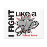 Diabetes I Fight Like A Girl 13.2 Post Card