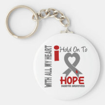 Diabetes I Hold On To Hope Keychains
