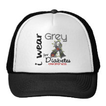 Diabetes I Wear Grey For Awareness 43 Trucker Hat