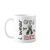 Diabetes I Wear Grey For My Daughter 43 Coffee Mug