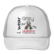 Diabetes I Wear Grey For My Husband 43 Trucker Hat