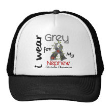 Diabetes I Wear Grey For My Nephew 43 Mesh Hat