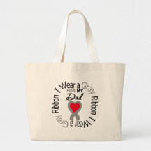 Diabetes I Wear Grey Ribbon For My Dad Tote Bags
