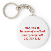 DIABETIC  In case of medical emergency keychain