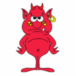 diable avec une attitude photo en découpe