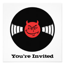 Diable musical invitations personnalisées