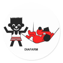 DIAFARM ROUND STICKER