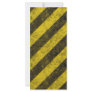 Diagonal Construction Hazard Stripes Personalized Rack Card
