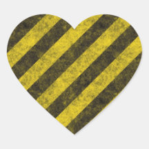Diagonal Construction Hazard Stripes Stickers
