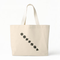 Diagonal Dice (Dark) Tote Bag