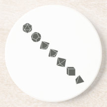 Diagonal Dice (Dark) Beverage Coaster