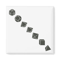 Diagonal Dice (Dark) Fridge Magnets
