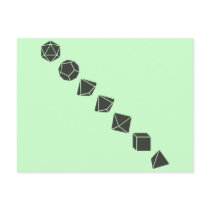 Diagonal Dice (Dark) Postcards