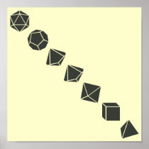 Diagonal Dice (Dark) Poster