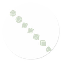 Diagonal Dice (Light) Round Sticker