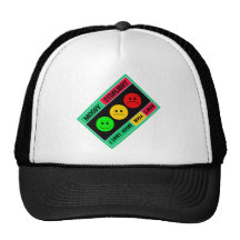Diagonal Moody Stoplight Logo Trucker Hats