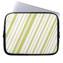 Diagonal Stripe ~ Khaki Laptop Computer Sleeve