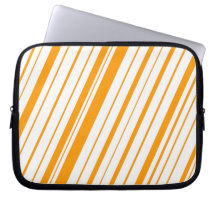 Diagonal Stripe ~ Orange Computer Sleeves