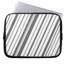 Diagonal Stripe ~ Slate Grey Laptop Sleeve