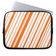 Diagonal Stripe ~Tangerine Computer Sleeves