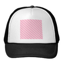 Diagonal Stripes 2 - Pale Pink and Carnation Pink Hat