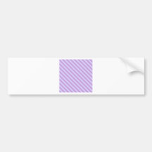 Diagonal Stripes 2 - Wisteria and Pale Lavender Bumper Sticker