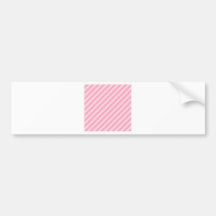 Diagonal Stripes - Pale Pink and Carnation Pink Bumper Stickers