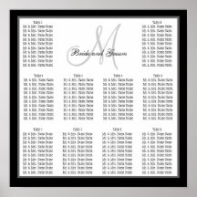 Diagramme d'allocation des places de mariage de mo affiches