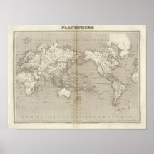 Diagramme de Planisphere de système solaire Posters