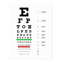 Diagramme d'oeil de Herman Snellen pour estimer l' Carte Postale
