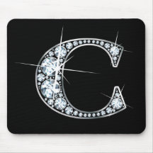Diamant Bling Mousepad de "C" Tapis De Souris