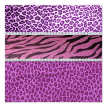 Diamant pourpre Girly mignon de poster de animal Photos Sur Toile