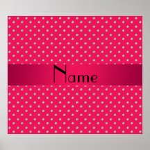 Diamants roses nommés personnalisés affiches