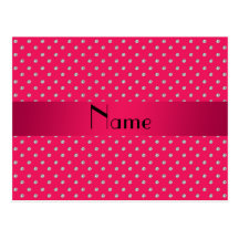 Diamants roses nommés personnalisés cartes postales