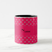Diamants roses nommés personnalisés mug