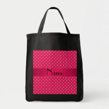 Diamants roses nommés personnalisés sacs en toile