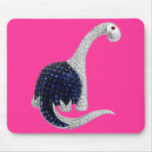 Diamond and Emerald Dinosaur Mouse Pad