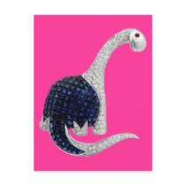 Diamond and Emerald Dinosaur Postcard