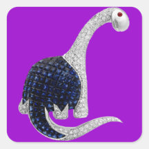 Diamond and Emerald Dinosaur Sticker