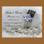 Diamond and Pearls Engagement Announcement invitations