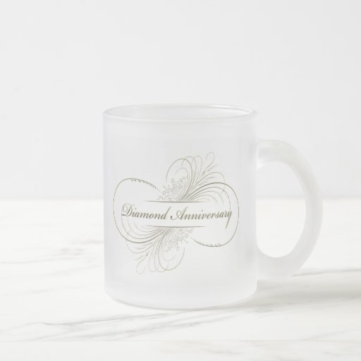 Diamond anniversary coffee mug