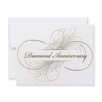 Diamond anniversary personalized invitations by perfectpostage