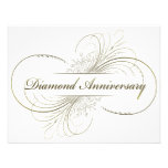 Diamond anniversary personalized invitations