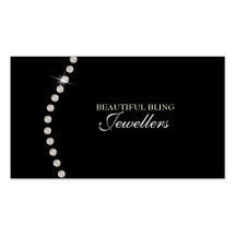 Diamond Bling Jewel Jewellery Store Business Card