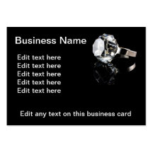 Diamond Closeup on black Business Cards