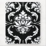 Diamond Damask in White on Black Mouse Pad
