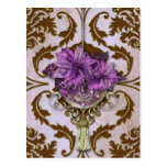 Diamond Damask, VENEZIA POINSETTIA Post Card