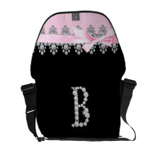 Diamond Delilah Initial:B Messenger Bags