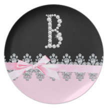 Diamond Delilah Initial:B Plate