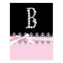 Diamond Delilah Initial:B Post Cards